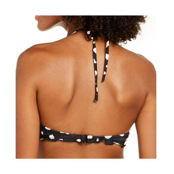 SUNDAZED Ava Black Ruffle Underwire Bikini Swim Top NWT 32 D Bra Sized - Picture 4 of 4